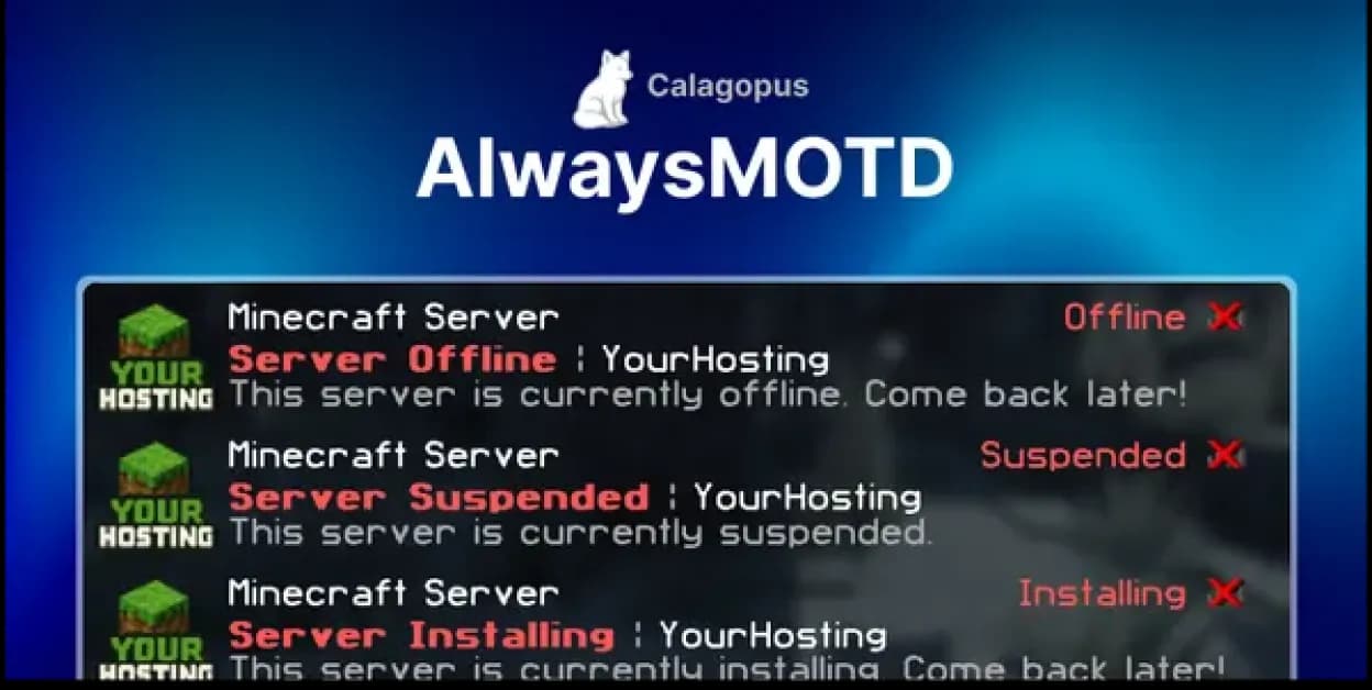 AlwaysMOTD Addon | Calagopus