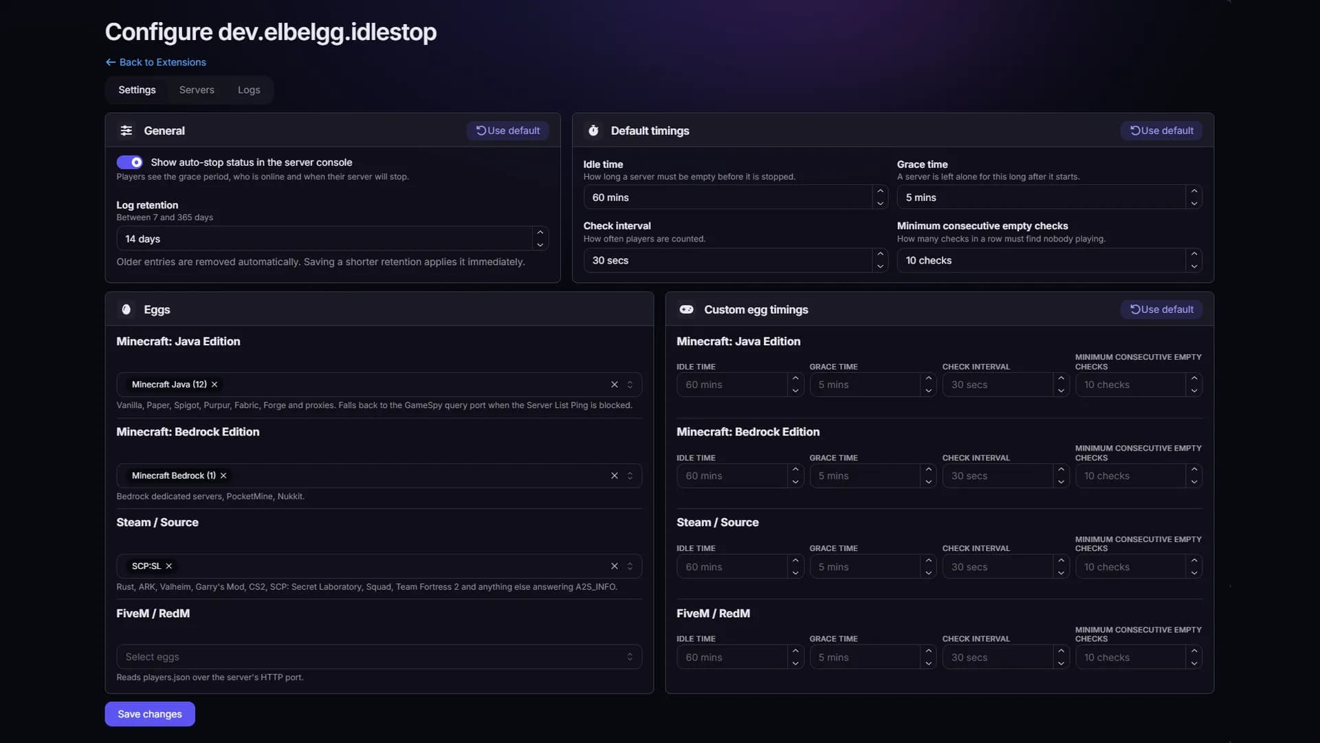 IdleStop for Calagopus screenshot 2