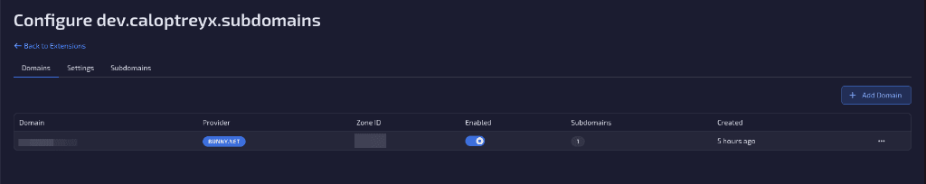 Subdomain Manager
